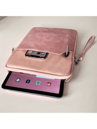 粉色平板電腦收納盒,適用於ipad、kindle、三星galaxy和android平板電腦/平板電腦袖袋,兼容7〜8/9.7〜11英寸平板電腦,帶手柄和前袋,防水設計