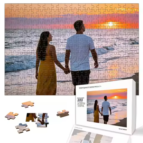 Personalized Jigsaw Puzzle Custom Wooden Puzzle For Adults Kids Toys Unique Couples Family Birthday 