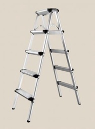 Syllere - 雙面鋁合金折疊梯子（五步）家用折疊梯 折疊梯子 五層折疊梯 小折疊梯 折疊式梯子
