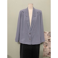 Jacket Japanese women's blue blazer, long form, size L a84
