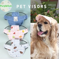 PurpleSun Summer Dog Hat With Ear Holes Adjustable Denim Baseball Cap Sun Hat Outdoor Hiking Pet Hat