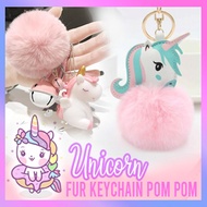 Unicorn Keychain Gift Cute Unicorn Fur Keychain Unicorn Puff Key Ring Souvenir Pendant Handbag Backp