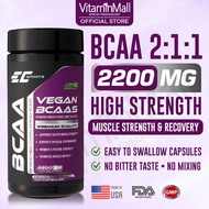 EC Sport BCAA Capsule 2200mg 2:1:1 L Leucine Isoleucine Valine Bcaa Supplement Muscle Builder 100's