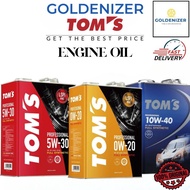 Tom's engine oil car minyak engine kereta 0w20 10w40 5w30 fully synthetic AFT CVT (4litre)