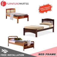 [FurnitureMartSG] Solid Wooden Bed Frame Flat Plywood Base In Single/Super Single Size
