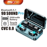 Mione F9 ver.5 TWS 5.0 Bluetooth Earphones Wireless Earbuds LED Display Touch Control Headset IPX7 w