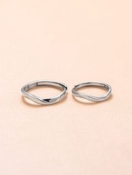 【Moebius情侶對戒】S925純銀不規則情侶对戒 莫比烏斯無限的愛♾️ 情侶 生日 紀念日 節日禮物 禮物包裝 戒指 首飾 戒子（全新現貨，SF包郵）S925 sterling silver ir