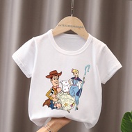 Summer Fashion Disney Toy Story Buzz Lightyear Woody Graphic Baby Girls Clothes Funny Boys T shirt C