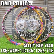ALLOY RIM ZIAN EX5/WAVE/LC135/125Z/Y15  1.40X17 HUB CHROME RIM ALLOY ZIAN EX5 LC135 Y15