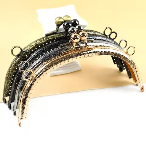 1/2/5Pcs 16.5cm Purse Frame Metal Buckles Hardware Clutch Kiss Lock Clasp Wallet Handbag Handle Hook