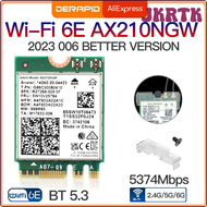 JKRTK Dual Band Intel AX210บลูทูธไร้สาย5.3 AX210NGW 2.4Gbps 802.11AX ไร้สาย Wi-Fi 6 AX200สำหรับ M.2