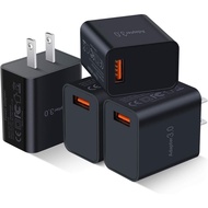 Fast Charge 3.0 USB Wall Charger [4-Pack] 5V 3A Fast Charging Block 18W QC Power Adapter for Wireles