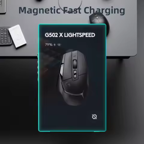 Fanxoo G-Power Mouse Wireless Charging Dock for Logitech G502 G502X Plus GPW G903 with RGB Light Com