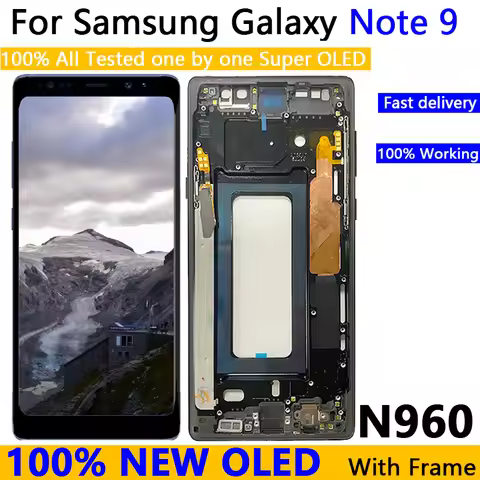 Super Oled Note9 N960 6.22 inch Display For Samsung Galaxy Note 9 N960F N960DS LCD+Touch Screen With