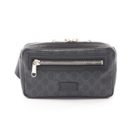 【二手】Gucci GUCCI 腰包 Soft GG Supreme Sherry Line 474293 黑色 PVC 塗層帆布皮革腰包 男士二手 A