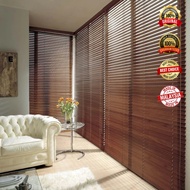 [BO Blind] 25mm Premium Timber Blinds Custom Made Made in Malaysia