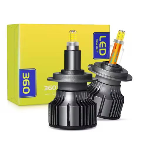 Copper Pillar 6 Sides 360 LED Headlight Bulbs 15000LM H1 H7 H8 H11 9005 9006 9012 CSP 72Chips*2 LED 