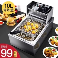 Fryer Commercial Electric Fryer Single Cylinder Electric Heating Fryer Skewer Fried Chicken Chop Fre