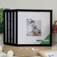 TEMU 5pcs Square Photo Frames Set 15/20/25/30cm - Modern Wall & Tabletop Frames With Acrylic Glass, 