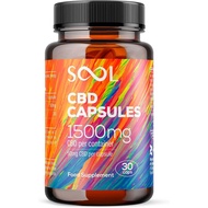 SOOL CBD Capsules 1500mg 30pcs | 50mg CBD per Capsule | Broad Spectrum CBD High Strength blendeed wi