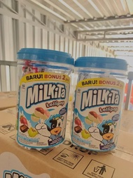 Milkita Lolipop Toples (30 + 2 pcs)TOPLES] Milkita Milk Assorted Candy Lollipop Jar Isi 30+2pcs