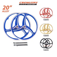 20" Rim 3 batang sabit Alloy Seal Bearing Wheelset Rim Sport Rim Wheel set Roda Basikal for BMX - 3 