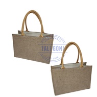 Premium Laminated Burlap Bag - Natural Burlap Bag - Waterproof Vinyl Inner Layer Burlap Bag - Large 