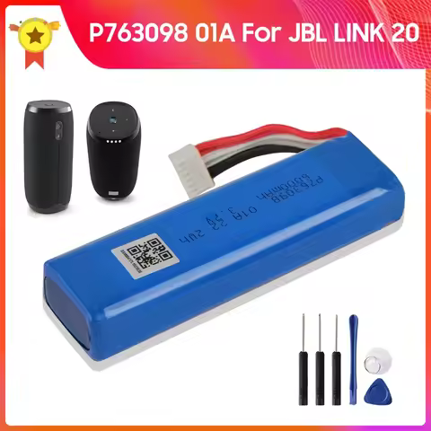 P763098 01A Replacement Battery 6000mAh For JBL Link 20 Link20 High Quality Batteries With Tool
