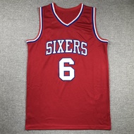 American JERSEY No. 76 People No. 6 Retro Red Dr. J Irving ERVING BASKETBALL JERSEY