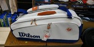 總統網羽球(自取可刷國旅卡)Wilson Roland Garros PRIEMIUM RG法網限量版 9支裝 網球拍袋