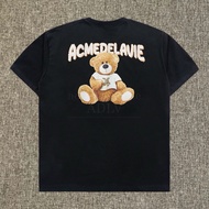 ADLV Rabbit Tshirt Bear Tee Black Original / Acme De La Vie