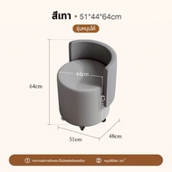 เก้าอี้สตูล หนัง PU รุ่น DD-235 สไตล์มินิมอล มีล้อหมุนได้ 360 องศา