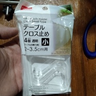 Daiso table cloth holder 4 pc plastic tablecloth clip clamp KR0852