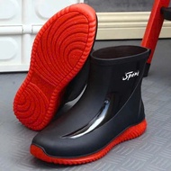 Black boots with red sole XT0799, Rain boots, farming boots