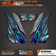 SUZUKI UV TRANSPARENT STRIPING SHOGUN SP 125 MOTIF K2 STICKER SHOGUN SP 125 R STICKER LIST SHOGUN SP