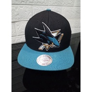 Mitchell and Ness NHL San Jose Shark snapback hat original nhl snapback hat