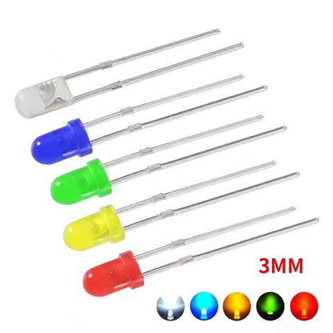 3MM LED Diode Electronics Kit F3 2V 3V Red Green Blue Yellow Orange White Light Emitting Diodes Asso