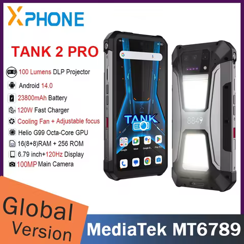 Unihertz 8849 Tank 2 Pro Rugged Phone 12GB+256GB Night Vision Projector 6.79 "FHD Android 14 100MP 2