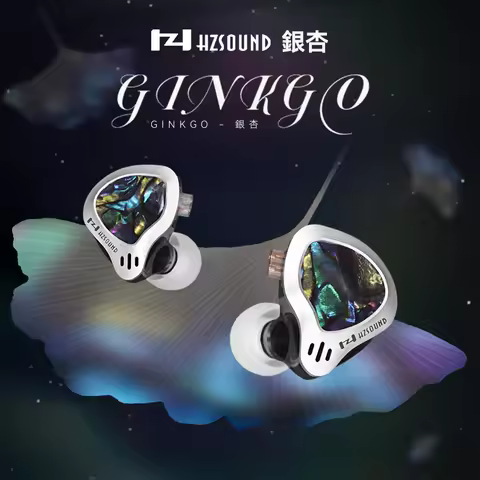Hzsound Ginkgo DD + PZT dual-driver HiFi Earphones Metal Monitor Headphones with 0.78mm 2-Pin Detach