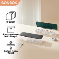 STORAGE BOX BONBOX BSB01 Multifunction STORAGE BOX Data Cable Design Matte Lid Anti-Dust Eight Neat 