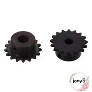 JONY 17 Tooth Gear, C45 Carbon Steel 25 Chain Roller Sprockets, Durable Single Strand 1/4" Pitch Bla