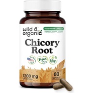 Wild & Organic Chicory Root Capsules - 1200 mg of Chicory Root Powder per Serving - Digestive & Gut 