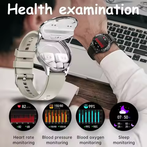 TWS 2 in 1 X10 Headset Smart Watch Men Wireless BluetoothCall Earphone Blood Pressure Heart Rate Tes