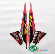 STICKER STRIPING LIS LES BODY MOTOR REVO FIT FI INJEKSI 2017 MERAH STANDAR