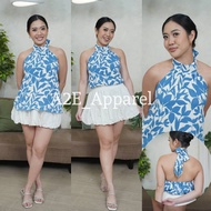 A2E | Chelsea Halter Backless Top | Trendy Floral Cute Backless Halter Top
