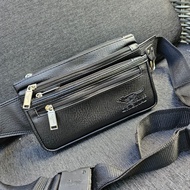 กระเป๋าคาดอก คาดเอว 5ช่องซิป ใบเล็กกะทัดรัด หนังPU อย่างดี แบรนด์ WOLVES ORIGINAL 100%