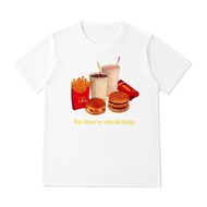 Bgpusk/Bi Ge Biao Card Joint Burger, French Fries, T Shirt For Men 2025 Cola Short Sleeved T-Shirt