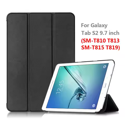 For Samsung Galaxy Tab S2 9.7 inch Case SM T810 T813 T815 T819 Trifold Magnetic Hard Stand Cover For