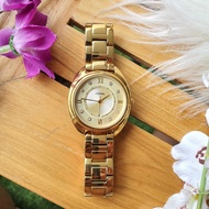 Fossil ES5071 Gabby Three-Hand Date Quartz Watch with Gold Dial in Gold Stainless Steel Bracelet - L
