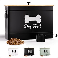 Dog Food Container Airtight 15 lb (50 Cup) Capacity with Metal Scoop - Cute Airtight Dog Food Storag